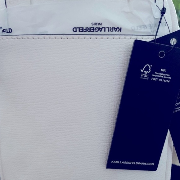 Karl Lagerfeld Maybelle Mini sling bag Winter White, NWT - Picture 5 of 8